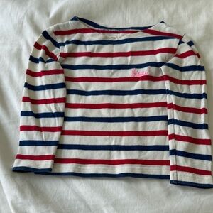 Maison Labiche. BISOU! Chic Striped Long Sleeve Kids Tee